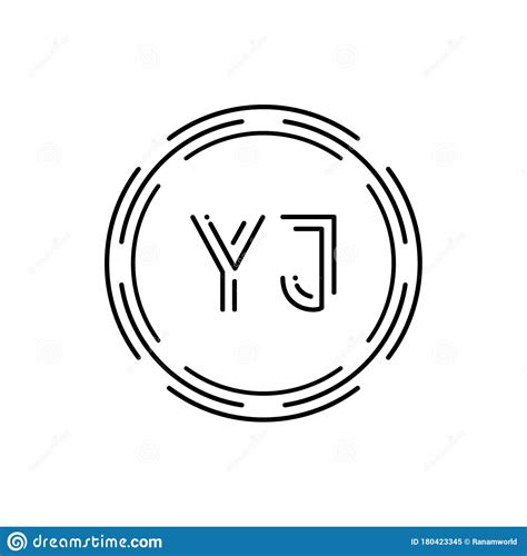 Initial YJ Logo Design Vector Template. Creative Circle Letter YJ ...
