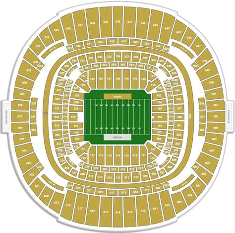 Map Of Caesars Superdome