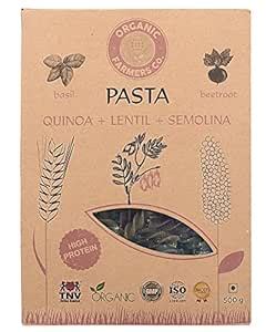 Organic Farmers Co. Quinoa + Lentil Pasta - Tricolor Fusilli 500g ...