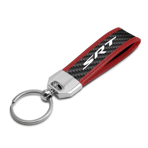 Buy Made for SRT Logo Real Carbon Fiber Strap with Red Leather St Edge ...
