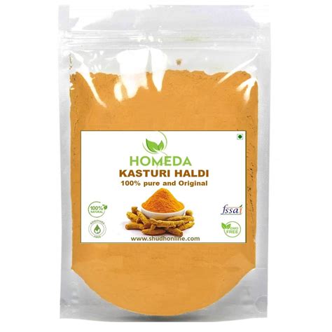 Homeda Kasturi Haldi Powder for Face Beauty (200 grams), Wild Turmeric ...