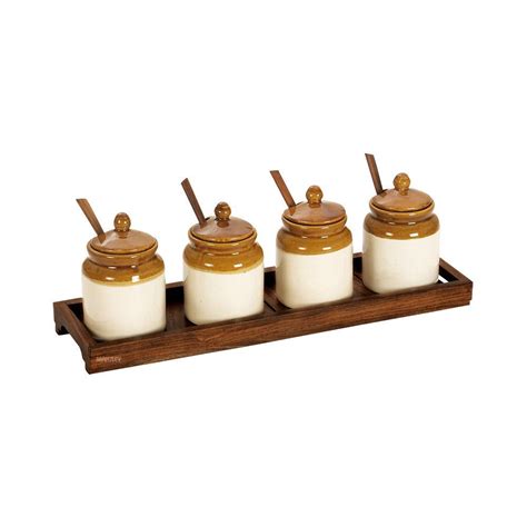 Ceramic Martaban 4" Pickle Set (4n1) RECT– Makrey