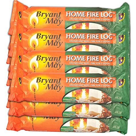 Buy 48 X Bryant & May Instant Lighting Smokeless Firelog. Approved by ...