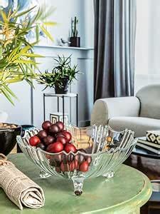 Buy Goodhomes Glass Prism Table Fruit Bowl, Vegetable Bowl Set of 1 ...