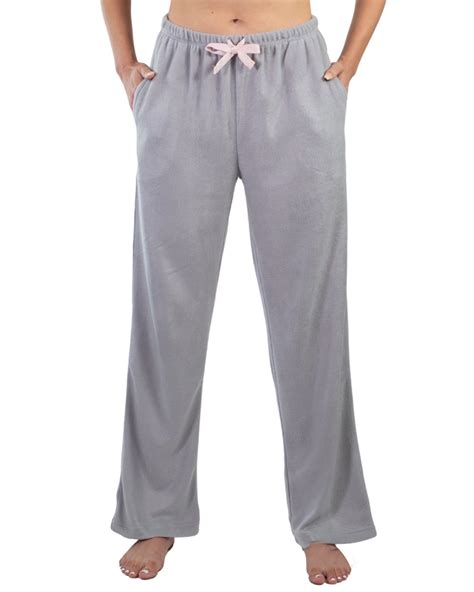 Jo & Bette Women’s Fleece Pajama Pants with Pockets, Plaid Sleep Pants ...