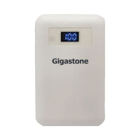 Gigastone 9000mAhモバイルバッテリー2出力ホワイト 白 ヨコ9cm×タテ20．5cm×高さ3cm（パッケージ含む ...