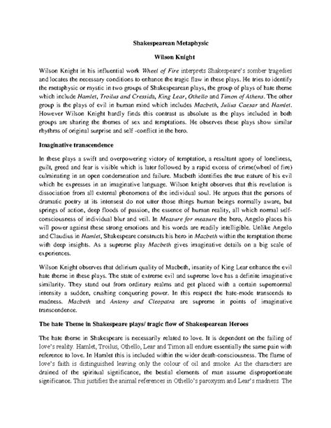Shakespearean Metaphysic pdf - Shakespearean Metaphysic Wilson Knight ...