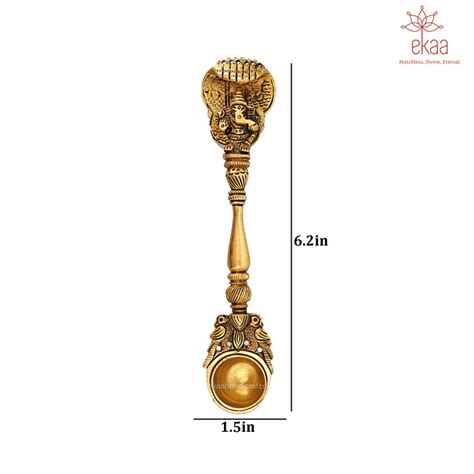 Brass Ganesha Havan Spoon – Ekaa Handicrafts