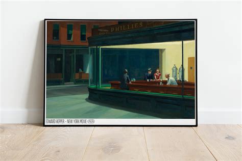 Edward Hopper Nighthawks Poster, Nighthawk Reproduction Poster, Edward ...