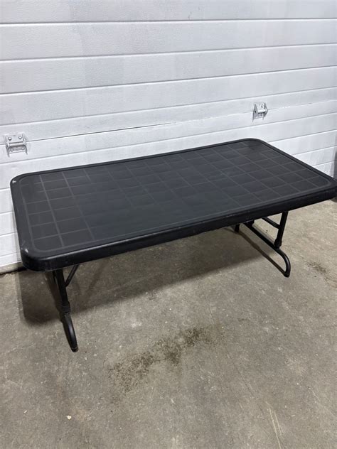 4' Black Folding Table - Sunrise Estate Services Ltd