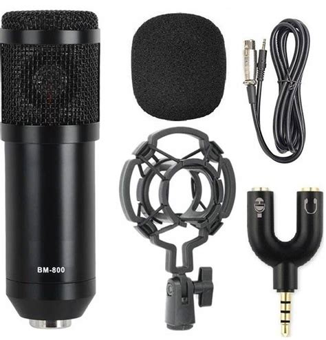 Techtest BM800 Condenser Microphone Kit, Professional Cardioid Studio ...