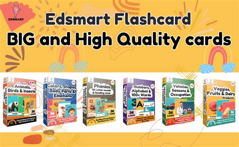 Buy Edsmart Thick Flash Cards for Toddlers & Preschool Learning for ...