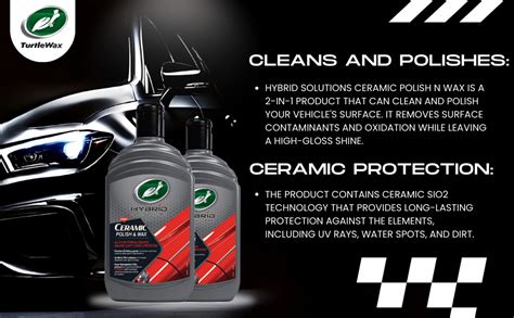 Turtle Wax Hybrid Solutions Ceramic Car Polish and Wax, 400ml, Pack of ...
