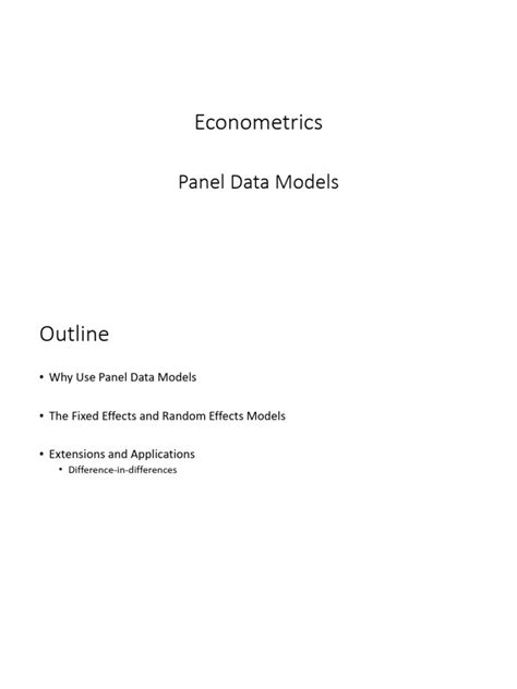 Image result for Non Linear Panel Data Models