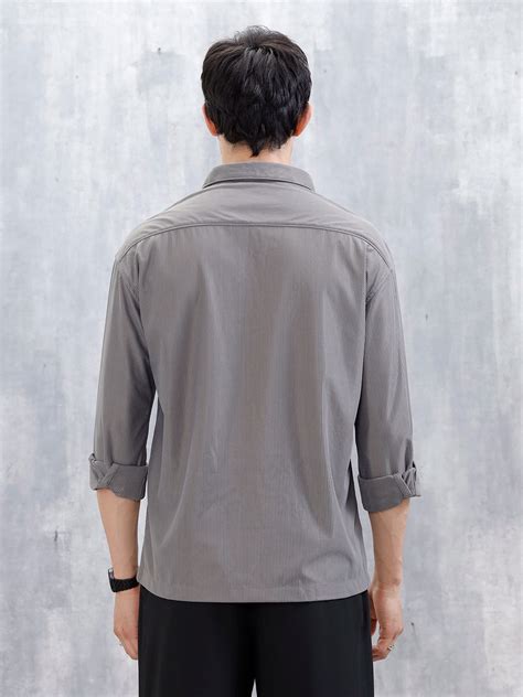 Oversized Textured Polo T-Shirt For Men's | Grey – Wrogn