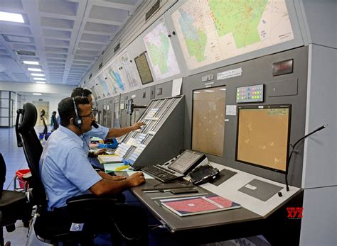 Chennai: Flight controllers during their work operation on ...