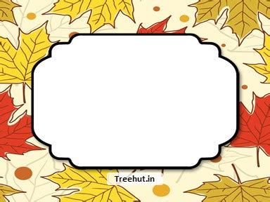 Fall Free Printable Labels, 3x4 inch Name Tag