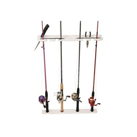 Taco Marine Polyethylene 4-Rod Transom Mount Tackle Rack, 23-1/4-Inch ...