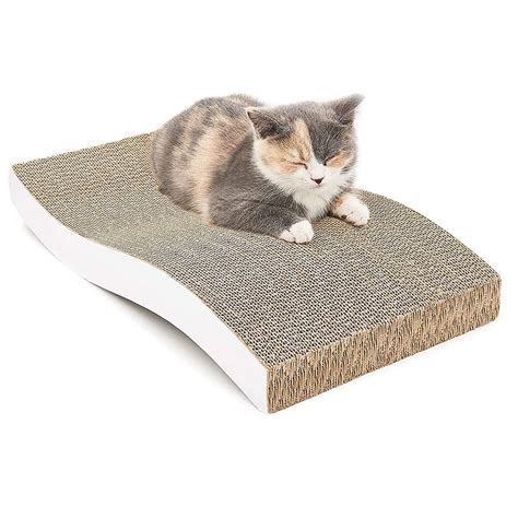 PSK PET MART Cat Scratcher, Corrugated Cat Scratch Pad, Curved Cat ...