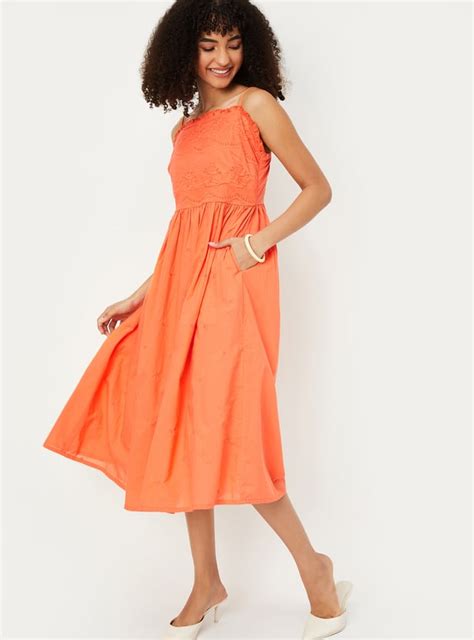Buy Kalki x Max Women Embroidered A-line Midi Dress Online at just Rs ...
