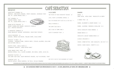 Café Sebastian | Neighborhood Bistro in San Francisco