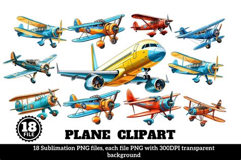 Vintage Airplane Clip Art