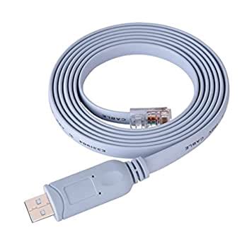 USB2.0 Male to RJ45 Male CAT5 Serial Console Flat Cable for Cisco ...