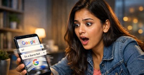 Google पर 67 लिखते ही स्क्रीन क्यों कांपती है? Do a Barrel Roll का सच