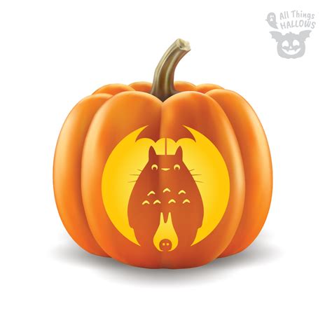 Totoro Pumpkin Stencil - Allthingshallows.com – AllThingsHallows
