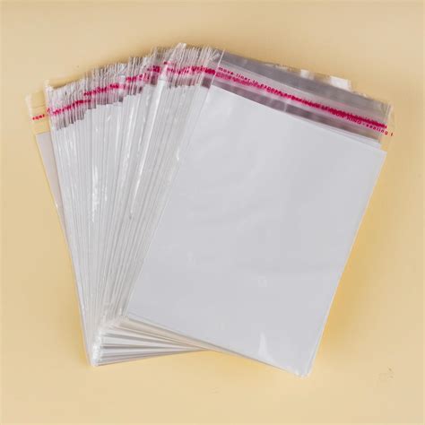 VSC Self Adhesive Resealable Clear Transparent Poly Plastic Packaging ...