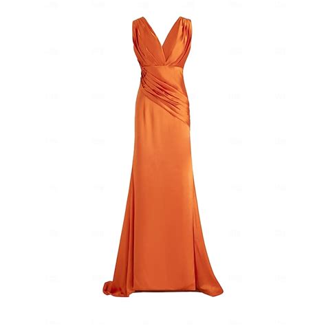 Sheath / Column Bridesmaid Dress V Neck / One Shoulder Long Sleeve ...