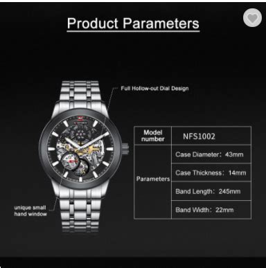 NAVIFORCE S1002 SB New Luxury Mechanical men watches 100M waterproof ...