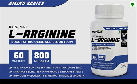 Nutrija-L-Arginine 800MG - 60 Capsules : Amazon.in: Health & Personal Care