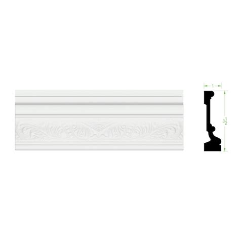 TRIMFINITY 1-in x 3-1/2-in x 7-ft Finished Polystyrene Casing in the ...