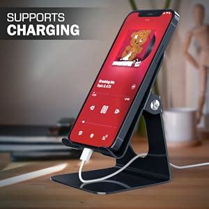 Elv Metal Tabletop Adjustable Mobile Phone Foldable Holder Stand Dock