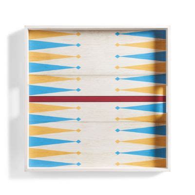Backgammon Game Board Tray White | Grandin Road