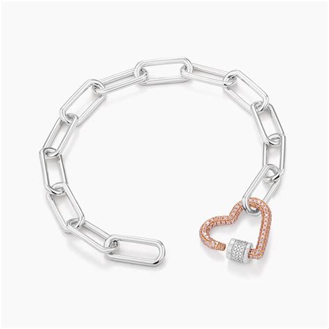 Signature Studded Heart Chain Bracelet – Ella Stein India