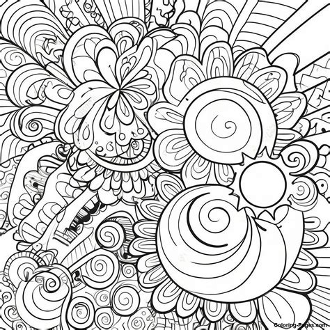 Aesthetic Trippy Coloring Pages