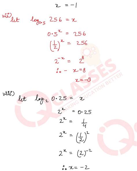 class9 ICSE Maths ML AGGARWAL Chapter Logarithms