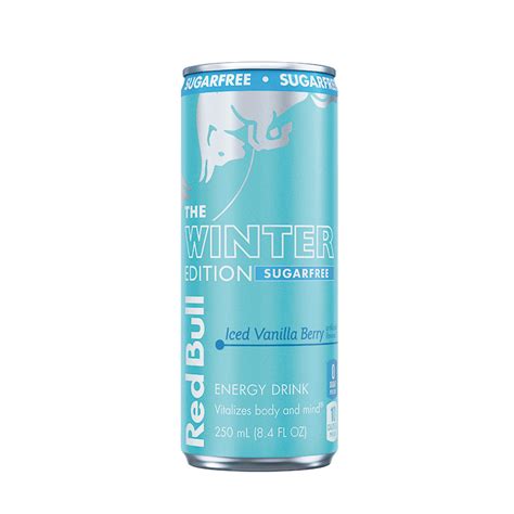 Red Bull Winter Edition Sugar Free Energy Drink, Iced Vanilla Berry, 8. ...