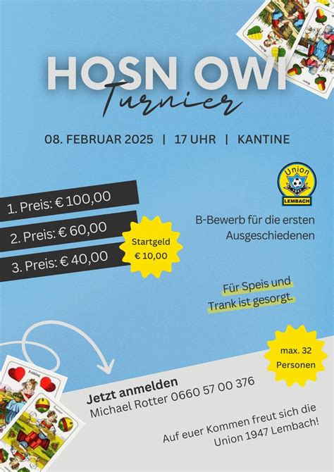 Einladung Hosn Owi Turnier - Lembach Online