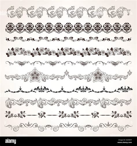 Ornamental vintage border set Stock Vector Image & Art - Alamy