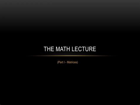 Image result for Lecture for Math Class