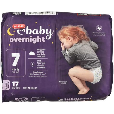 H-E-B Baby Overnight Diapers – Size 7 - Shop Diapers at H-E-B