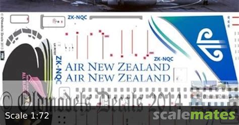 Air NZ NQC Rugby 1999 B737-219QC, Oldmodels Decals OMD0922