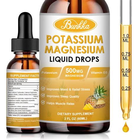Potassium Magnesium Supplement - High Absorption Magnesium Complex ...