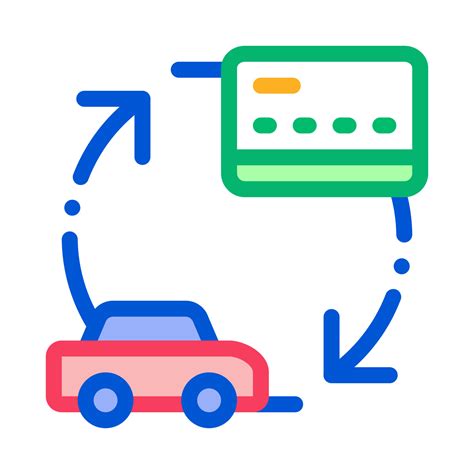 Car Credit Card Icon Vector Outline Illustration 17604996 Vector Art at ...