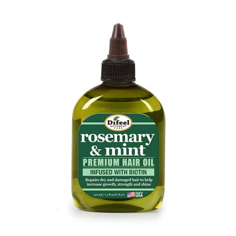 Difeel Rosemary Mint Hair Oil 2.5oz with Biotin for Hair Growth and ...
