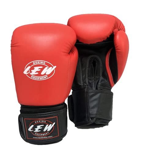 Buy LEW Red/Black Boxing Gloves for Training/Muay Thai/Punching Bag ...