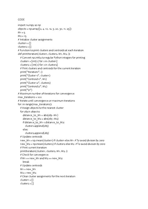 EXP6 DWM - Experiment on DWM Clustering Algorithm - Studocu